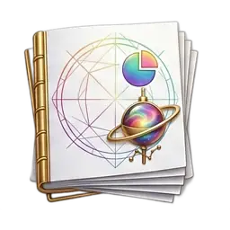 Open gold notebook